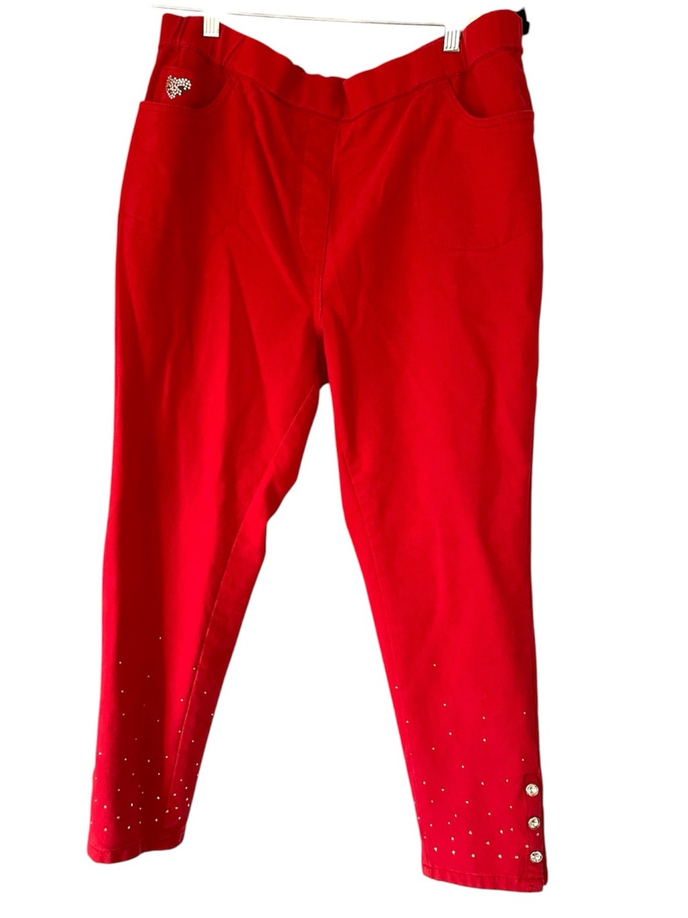 Dream Jeannes by Quacker Factory High Waist Woman's Pull On Stretch Pants Large